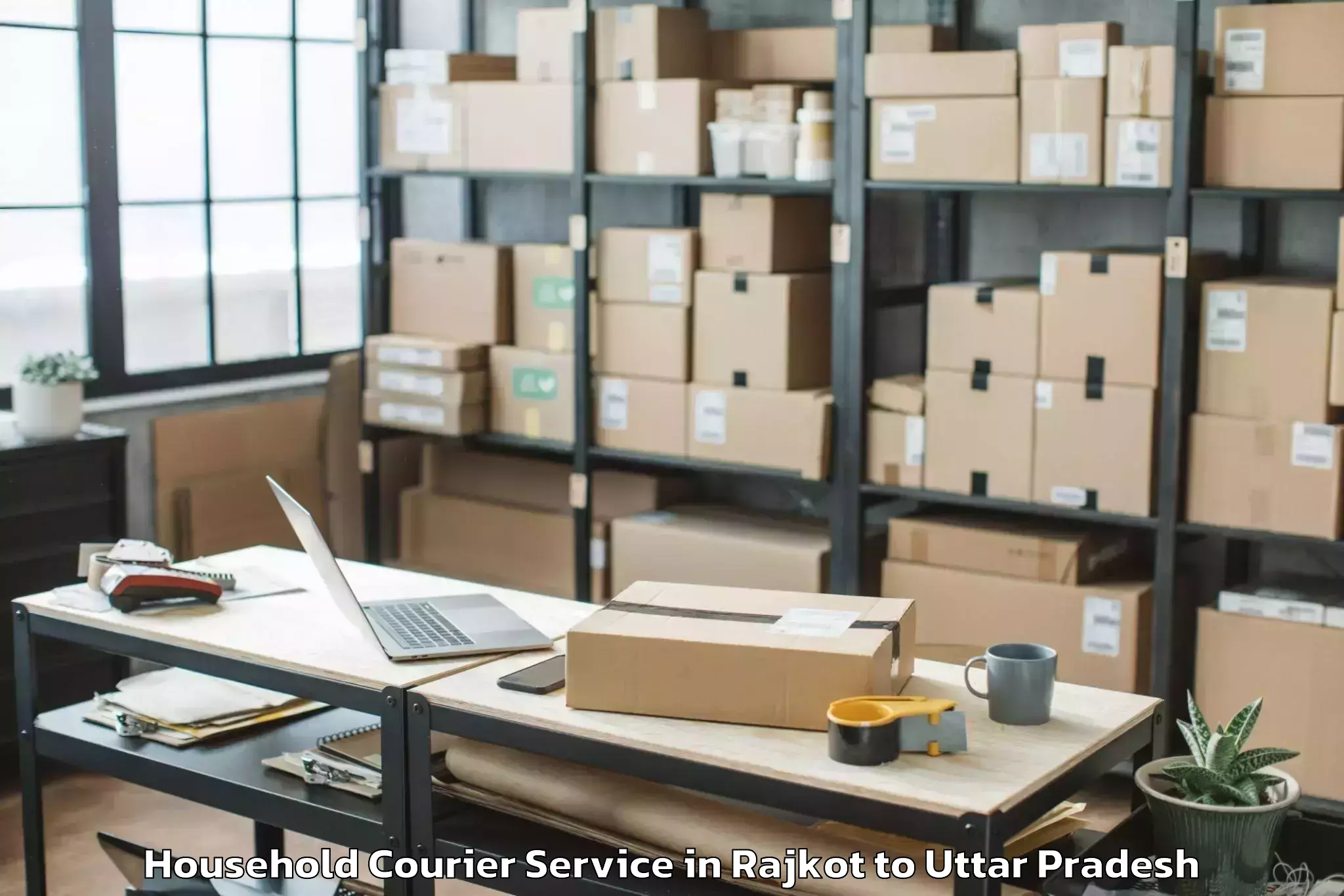 Expert Rajkot to Ganj Dundwara Household Courier